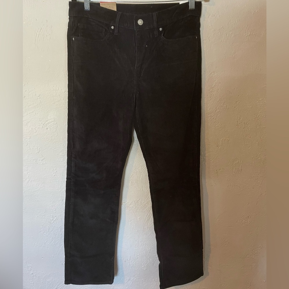 Levi's Women’s  Black 314 Shaping Straight Corduroy Pants